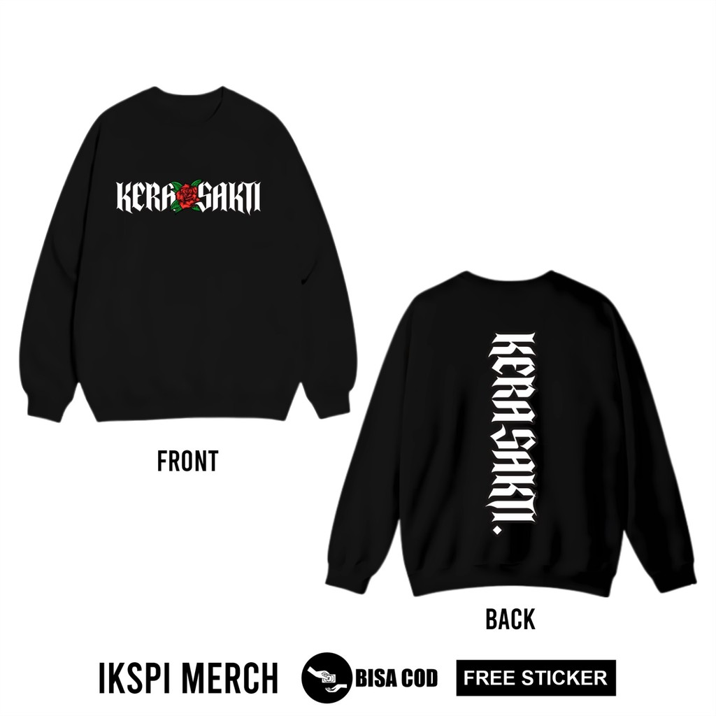 Sweater IKSPI Kera Sakti Desain Distro Simple Sablon Dtf premium GE3