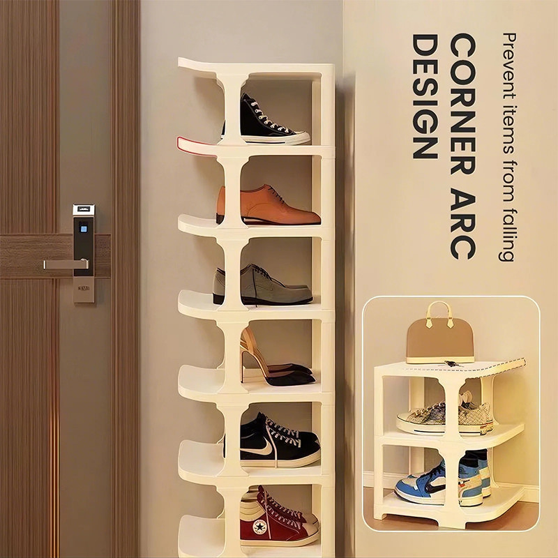 Shelves Racks Rak Sepatu Susun Plastik Rak Sepatu Tertutup Anti Debu Rak Sepatu Plastik Aesthetic Ko