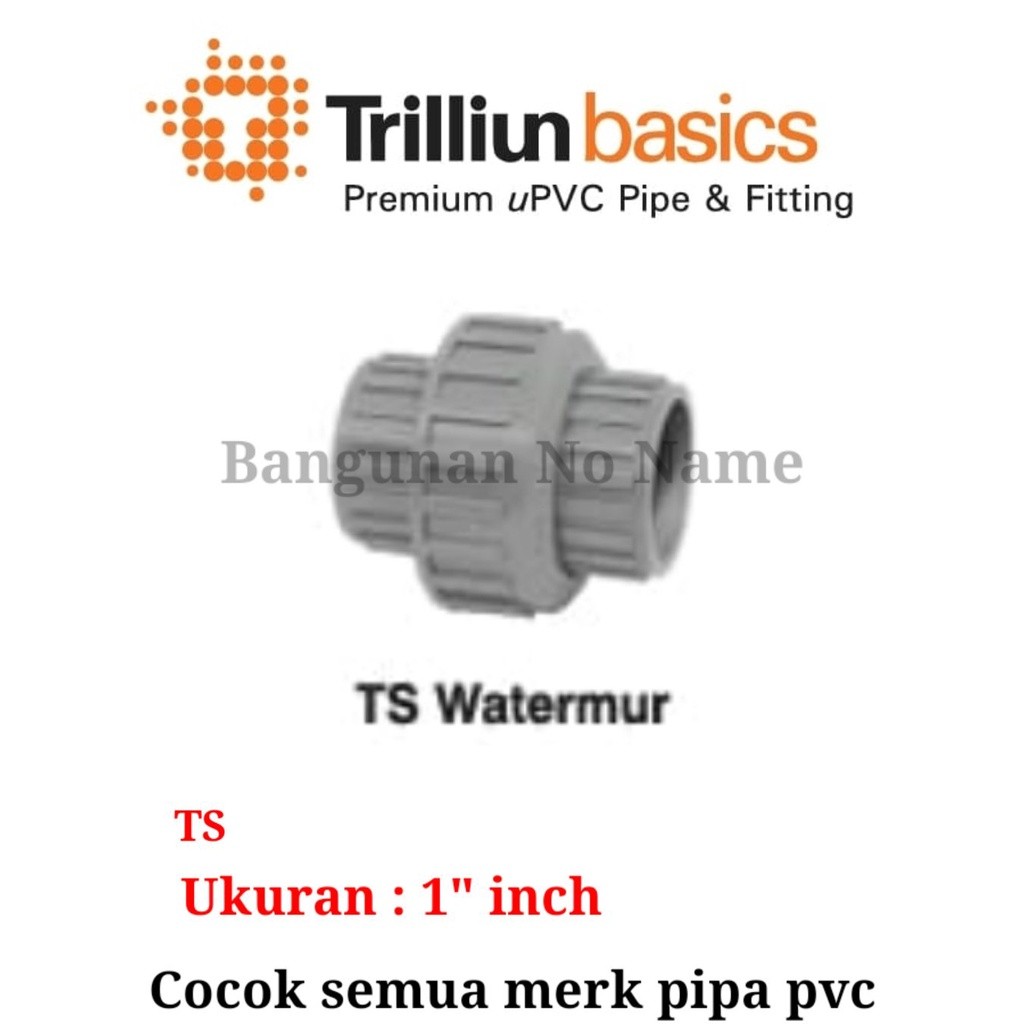 SOK WATERMUR SAMBUNGAN PIPA DRAT 1'' TRILLIUN TS