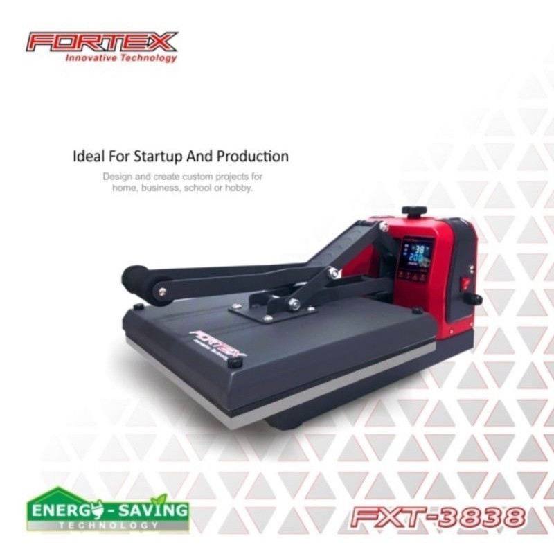 Mesin Press Fortex Sablon Kaos Digital DTF DTG  Polyflex 38x38cm 880watt