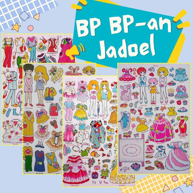 BEPE BEPEAN MAINAN ANAK JAMAN DULU BONEKA BONGKAR PASANG KERTAS/MAINAN BONEKA KERTAS MAINAN ANAK PER