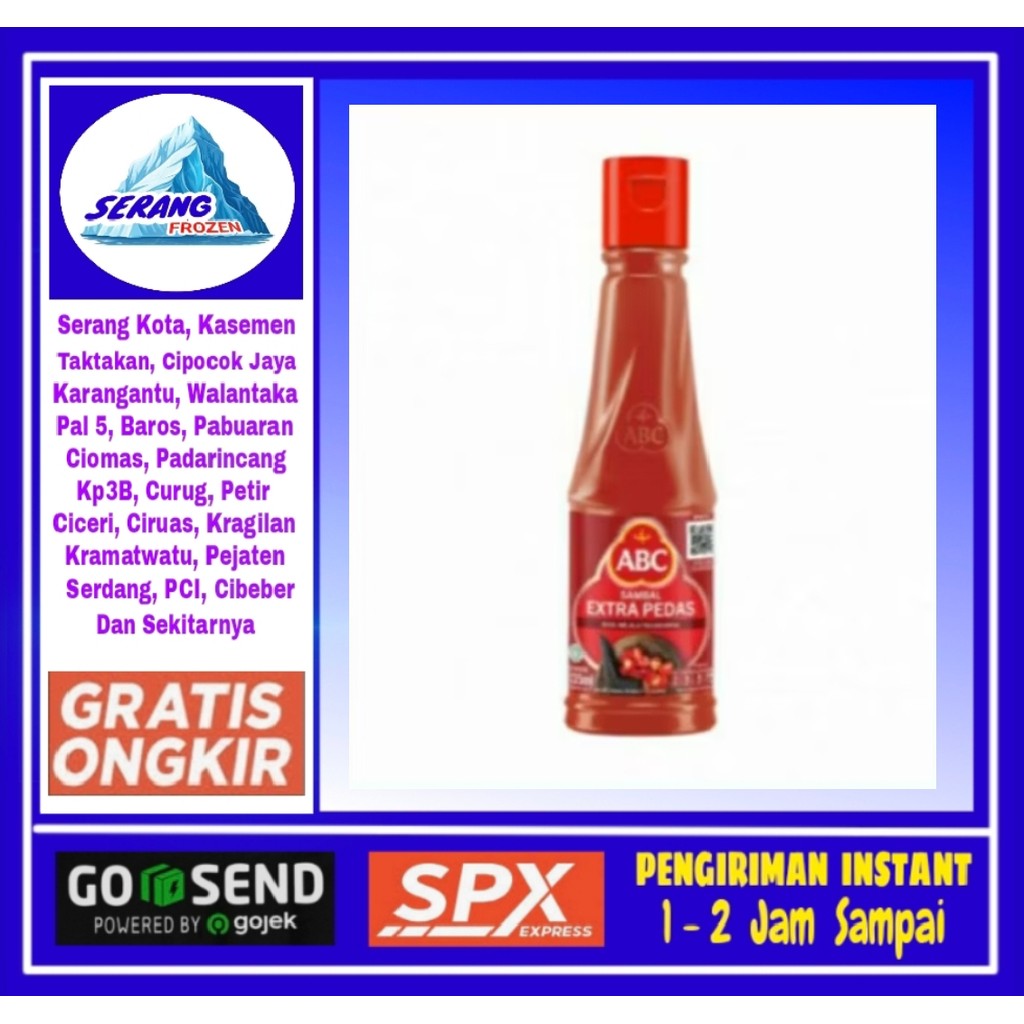 

Saos Abc Extra Pedas 135ml, Saus Extra pedas, Serang Frozen