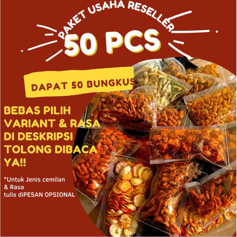 

[ MaksQ ]50bungkus CEMILAN PAKET RESELLER FREE PACKING BUBBLEWRAP&KARDUS DIJAMIN AMAN