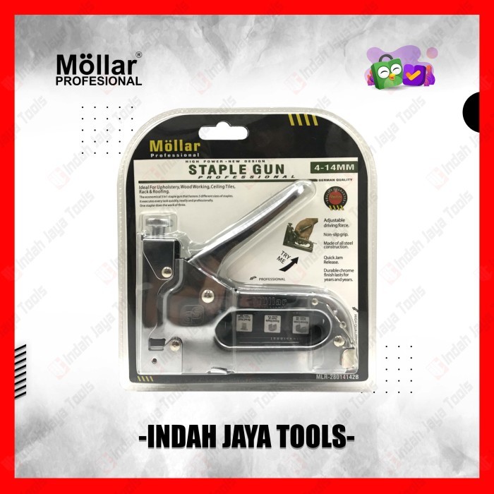 

MOLLAR Staples Gun Tacker 3 in 1 - Stapler Jok Tembak Hekter 3 Way