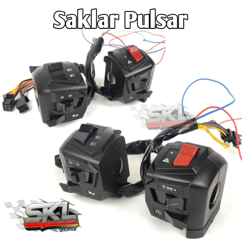 TINBACKSHOP Switch Holder Saklar Tombol nyala biru Mirip original Pulsar Universal Motor PNP PCX 150