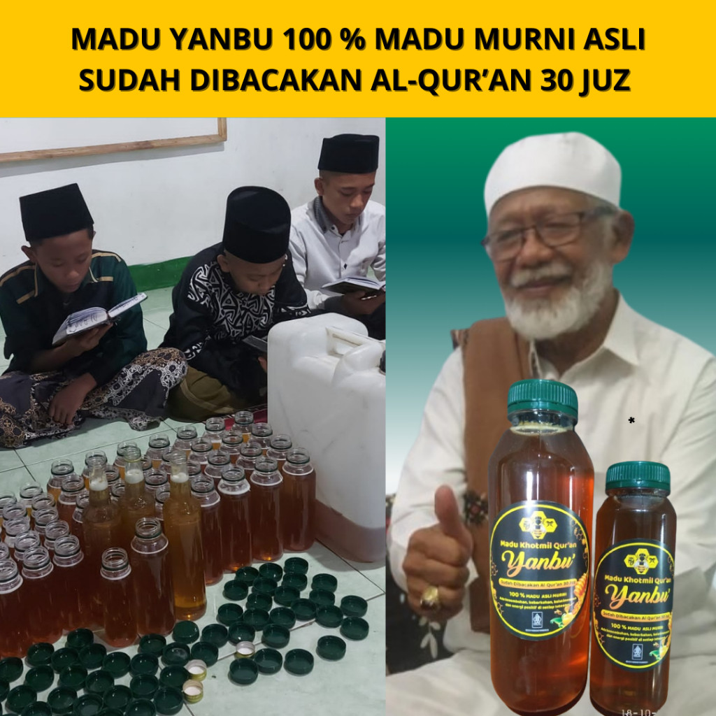 

Madu Khotmil Qur'an Yanbu 100 % ORI Asli Murni Manis Tanpa Campuran Apapun Madu Yanbu