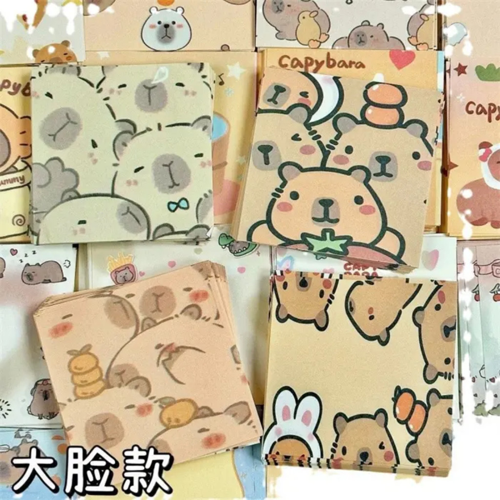 

STICKY NOTES CAPYBARA SIMPLE STYLE PATTERN MEMO NOTE PAD CATATAN TEMPEL KOTAK BERGARIS ALAT TULIS PERLENGKAPAN SEKOLAH STATIONERY LUCU GEMAS MURID ANAK KOLEKSI CUTE IMUT SCHOOL KAPIBARA