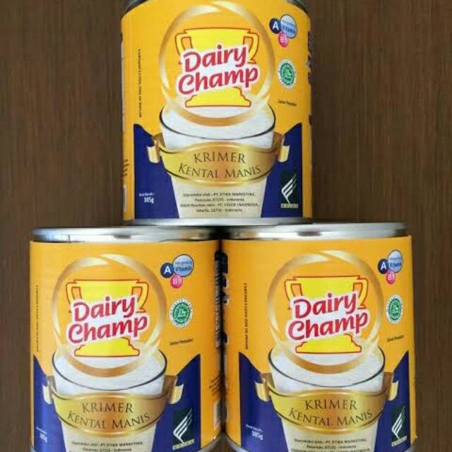 

Susu kental manis dairy champ 480 gr per kaleng/kremer kental manis/skm/susu kental manis dairy champ