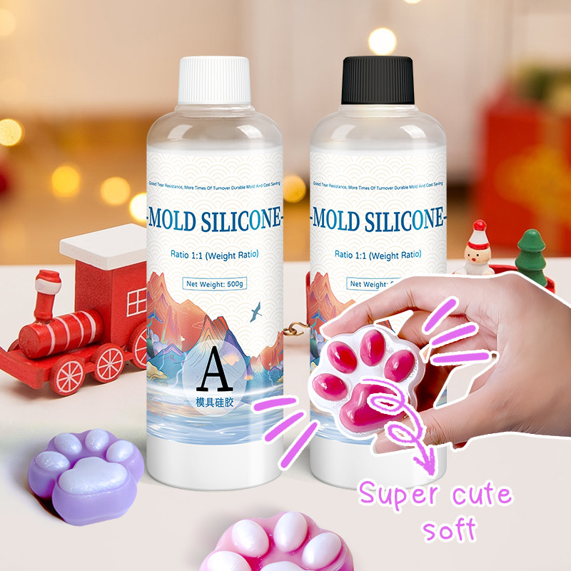 

DIY Silicone Mold Making AB 1:1 Liquid Rubber Silicona Liquida Para Mold Fast Curing Mold Making Silicone Kit Cured 200g 500g