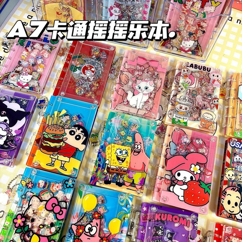 

Original cartoon cute many different Snoopy labubuA7 loose leaf book shake notebook cute girl heart student acrylic notepad