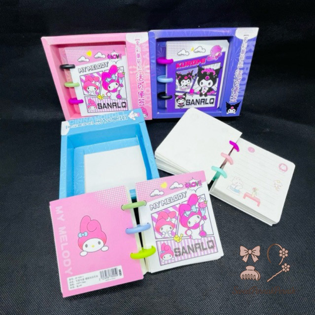 

NoteBook Ring Plastik Warna Karakter Lucu