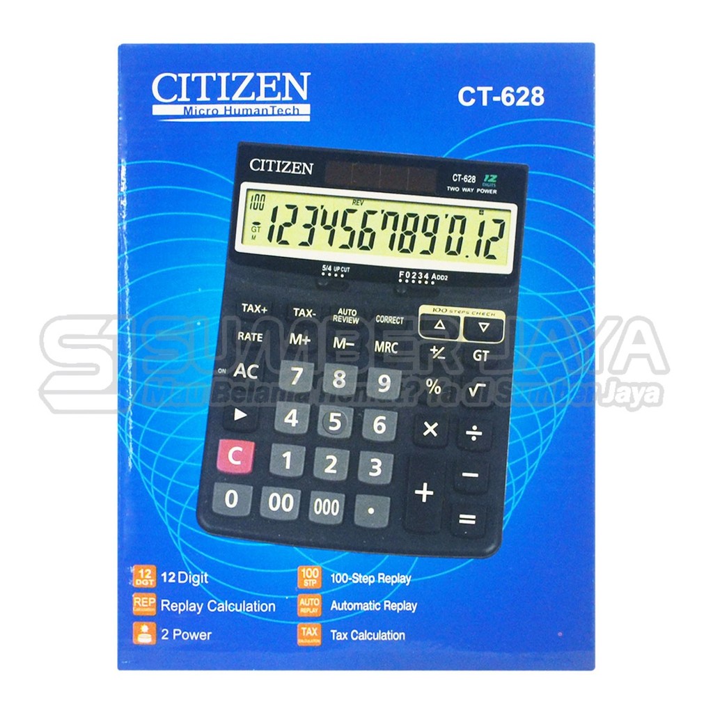 

Kalkulator Citizen KW CT-628 Check & Correct Calkulator 12 Digits