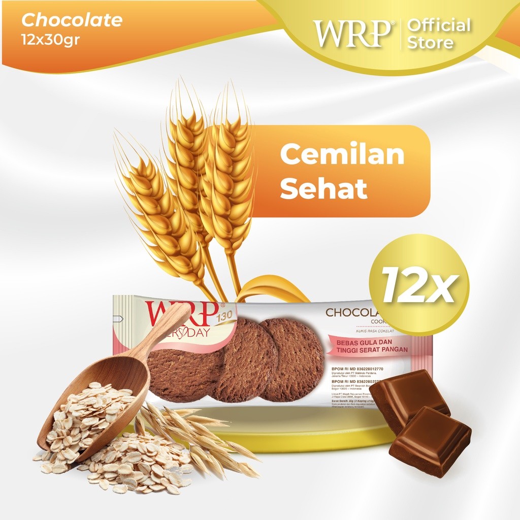 

WRP Chocolate Cookies 30g (Bundle 12) - Camilan Diet