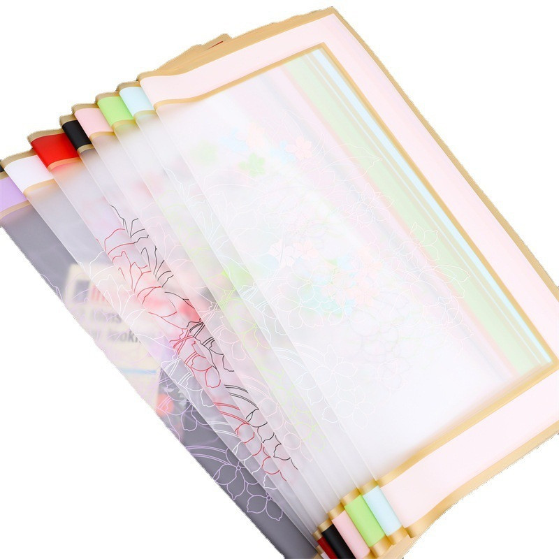 

Kertas Buket Bunga List Gold Flower Wrapping Cellophane Florist KB087