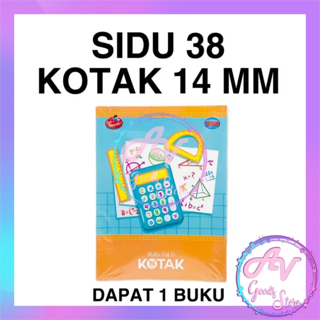

1Pcs BUKU KOTAK BESAR SIDU 14mm 38lembar / 1Buah Buku Tulis Strimin BESAR14mm ECER / Buku Kotak Mandarin Matematika