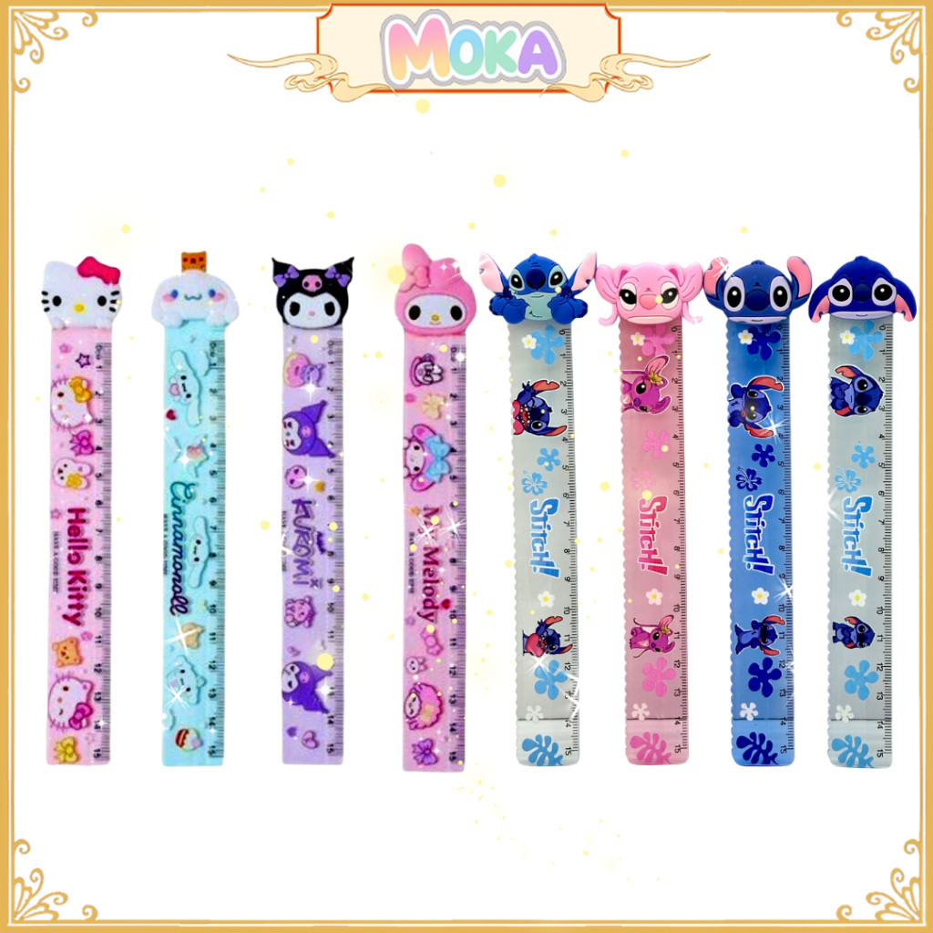 

MOKA Penggaris Karakter Kartun 15Cm / Penggaris Lucu 15Cm