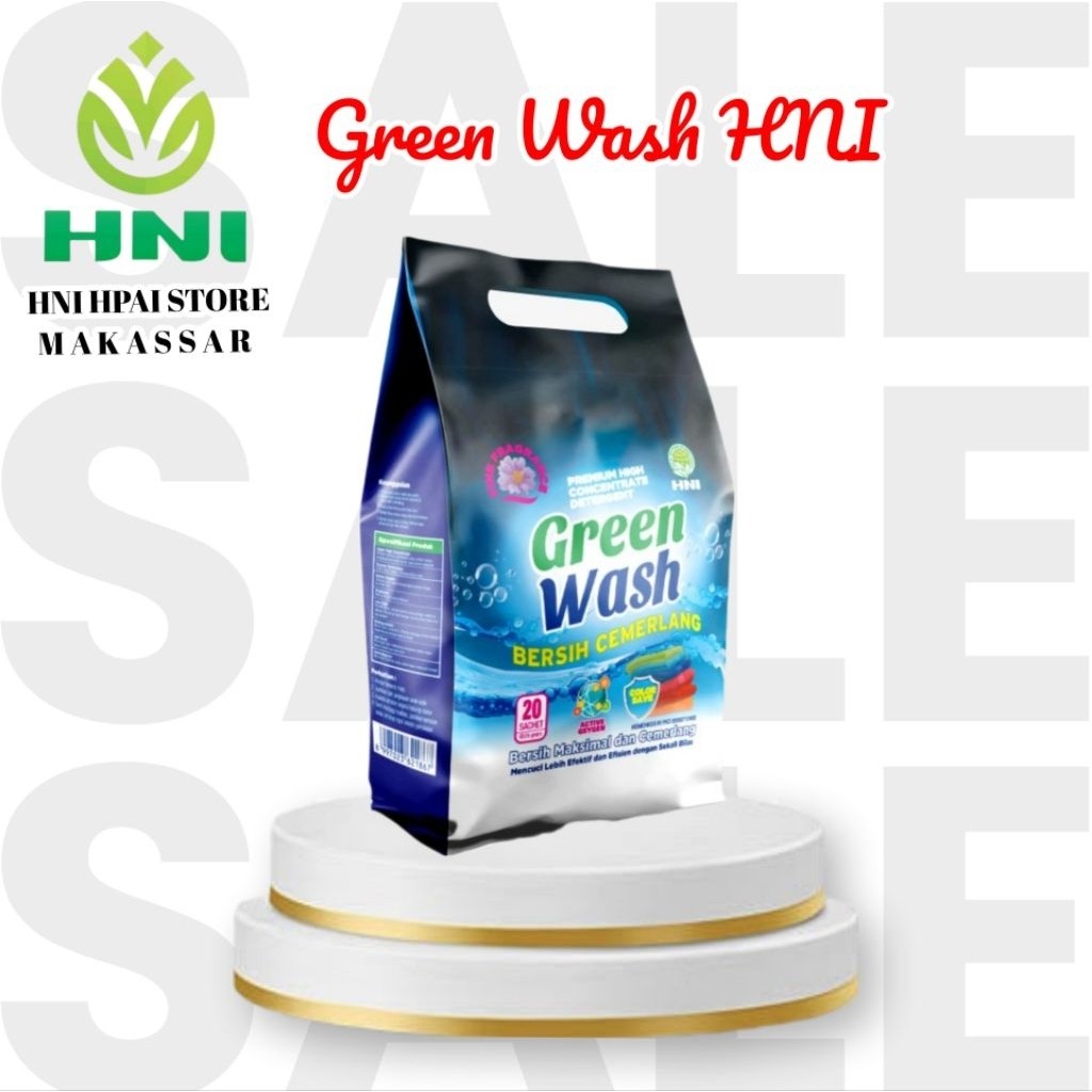 

GARANSI Green Wash HNI I Detergent Ramah Lingkungan I Basmi Kotoran Membandel pada Pakaian I Dijamin ORI