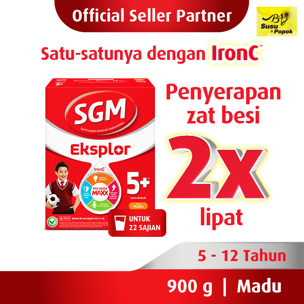 

New SGM Eksplor 5+ Madu, Cokelat 900grPremium