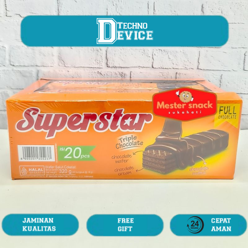 

Superstar Wafer Cokelat 12.5 Gram Isi 20 Pcs