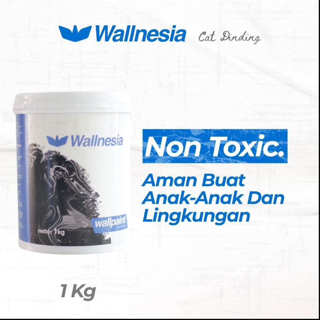 Cat Tembok Interior Wallnesia  1 KG Kamar Anti Jamur Anti Lembab Cepat Kering Anti Jamur Dan Lembab