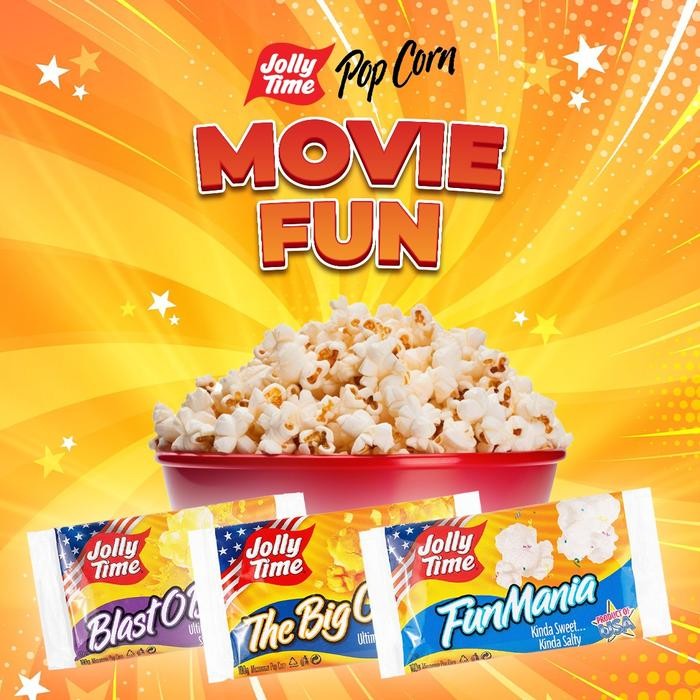 

Paket Movie Fun (1BOB, 1FM, 1TBC) - Jolly Time Mircowave Popcorn