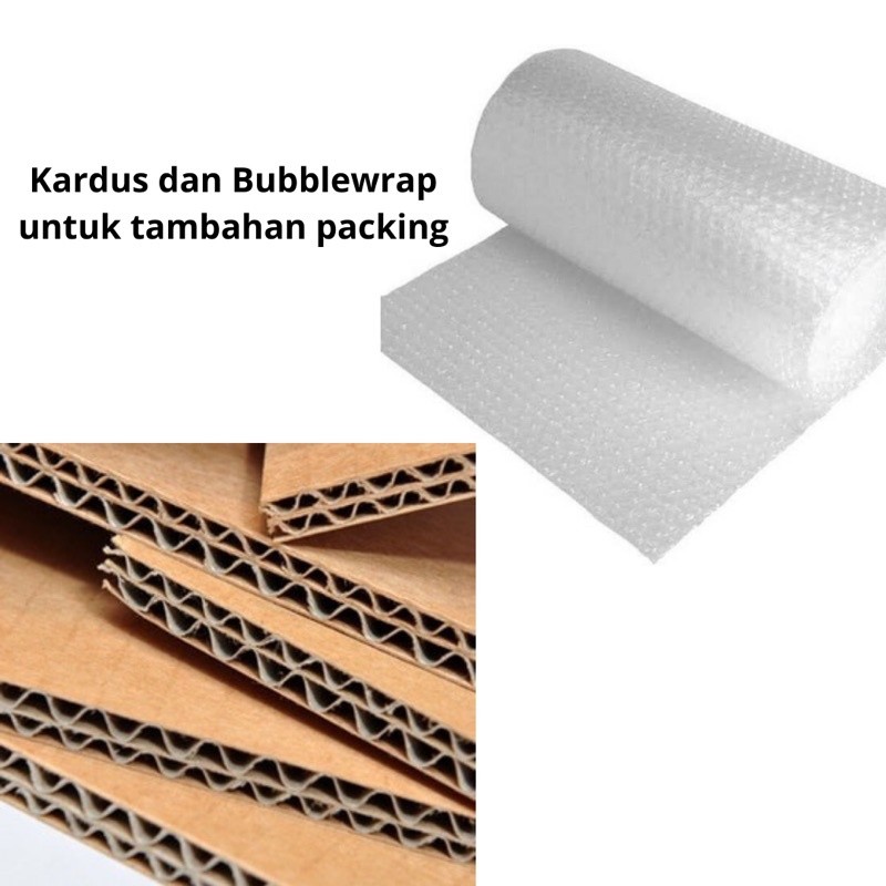 

Extra kardus dan bubble untuk tambahan packing agar aman
