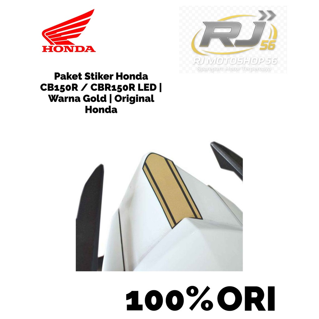 100% ORI Paket Stiker Honda CB150R / CBR150R LED | Warna Gold | Original Honda