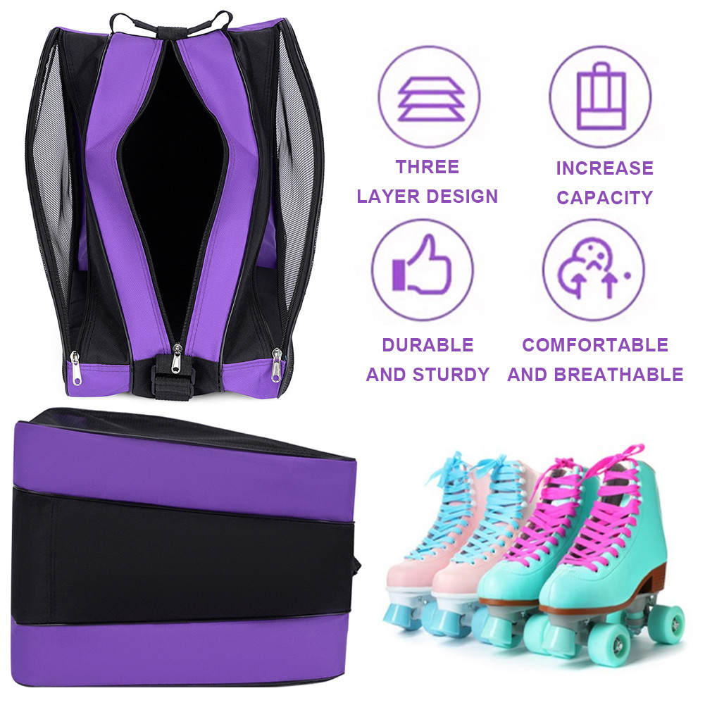 Roller Skate Bag Ice Skate Shoes Bag Ice-Skating Shoulder Bag Skiing Roller Skate Storage Bag Roller