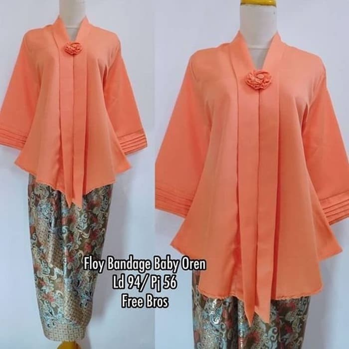 

✨LARIS✨ -Promo Setelan Kebaya Kutu Baru Modern Floy Orange Terbaru