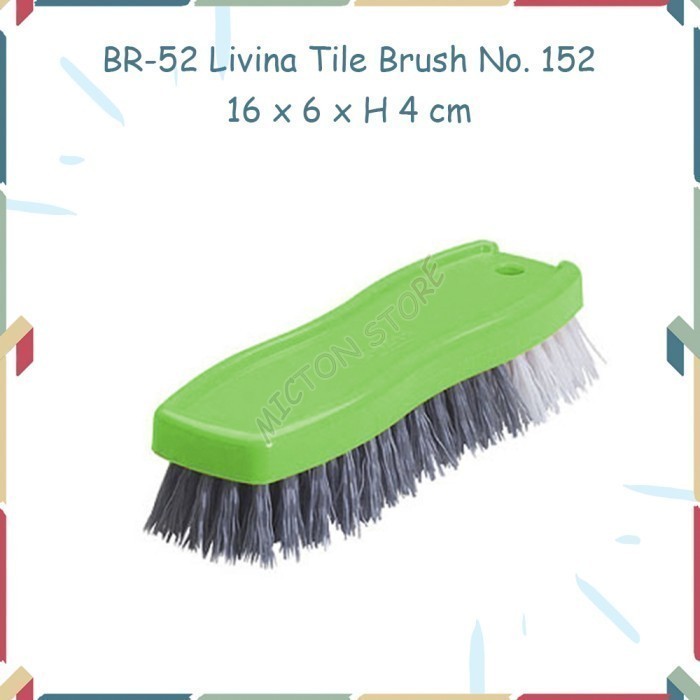 TOPTON Lion Star Sikat Plastik Serbaguna Livina Tile Brush BR-52 Hijau LionStar Plastik Berkualitas 