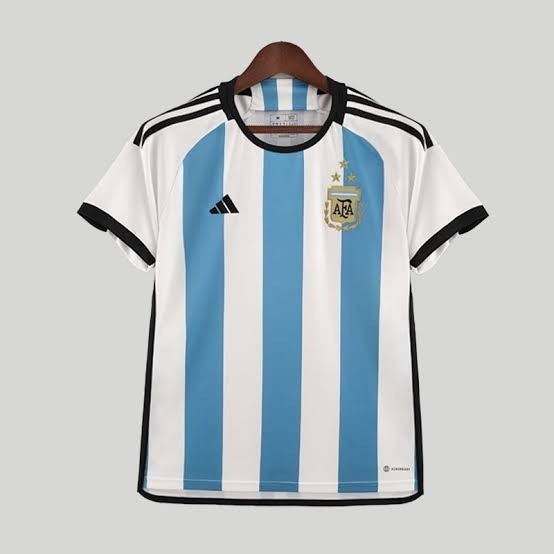 "W.H.Sw" -  PASTI READY Jersey Bola Argen Home World Cup Qatar 2022 Top Quality - XL