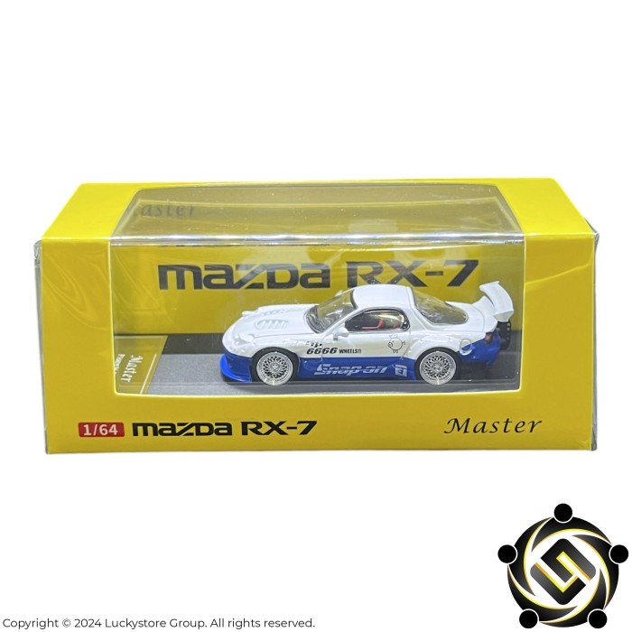 Master Models 1:64 PANDEM Rocket Bunny Mazda RX-7 Open Hood Blue White Limited