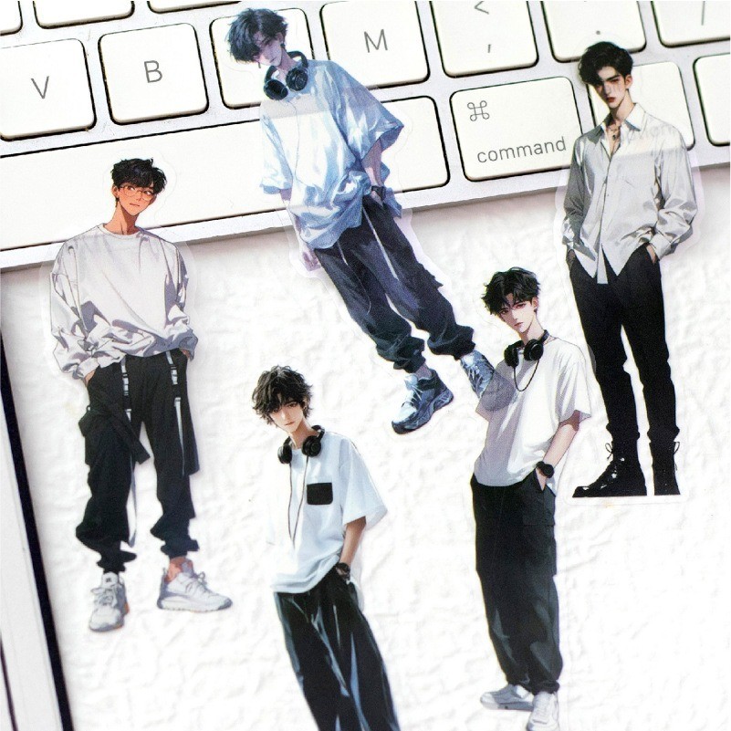 

[Gongjin] 36pcs Sticker Men's Guide MG Stiker Cowok Boy Anime Bujo Scrapbook Ganteng Men Man