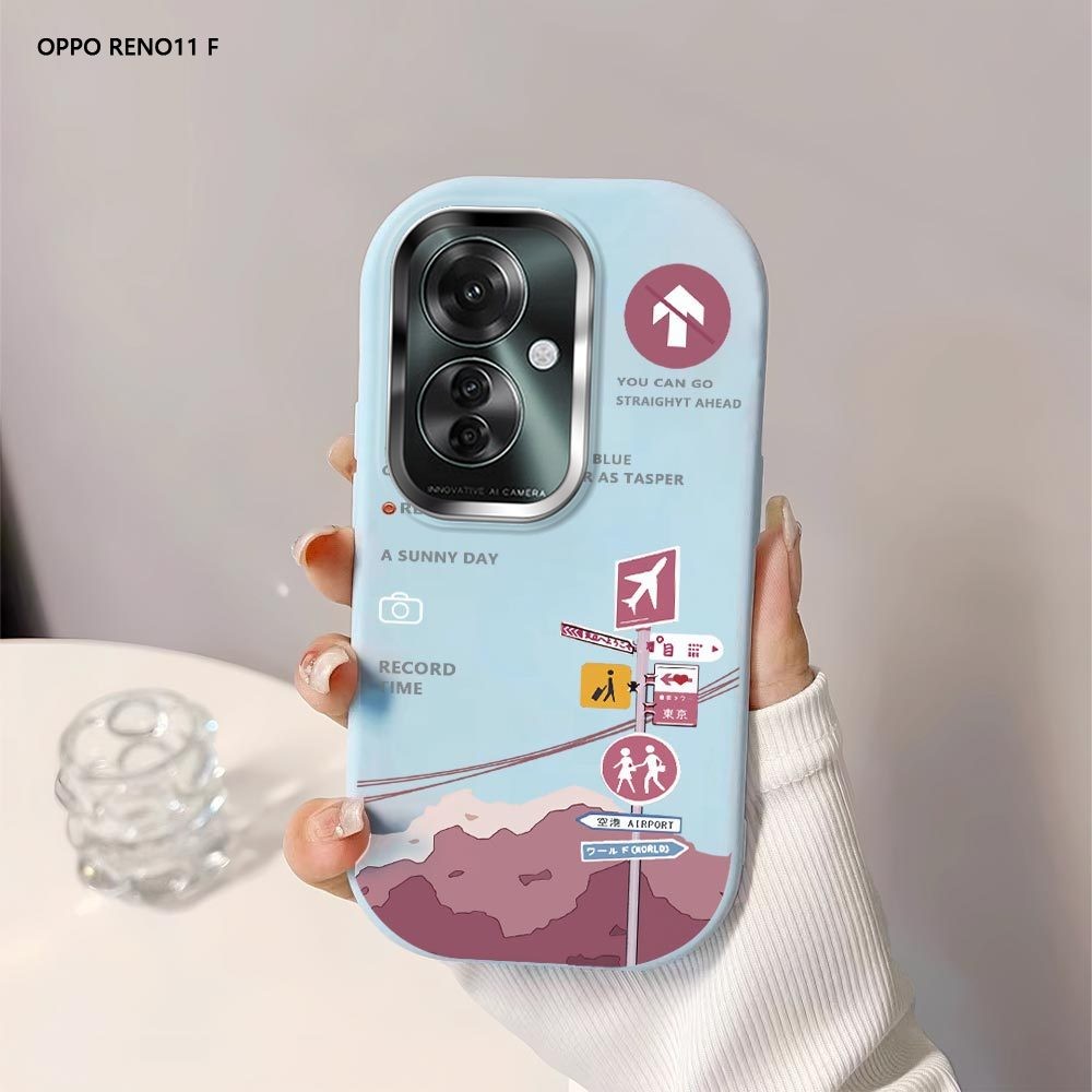 Softcase Hp Untuk OPPO Reno11 F Reno7 Z 5G Reno8 T 5G Reno 8Z 7Z 5G Tokyo Signpost Back Cover Case S