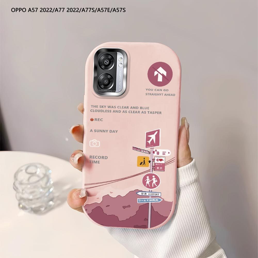Softcase Hp Untuk OPPO A57 A77 2022 4G A77S A57e A57s Tokyo Signpost Back Cover Case Soft Original L