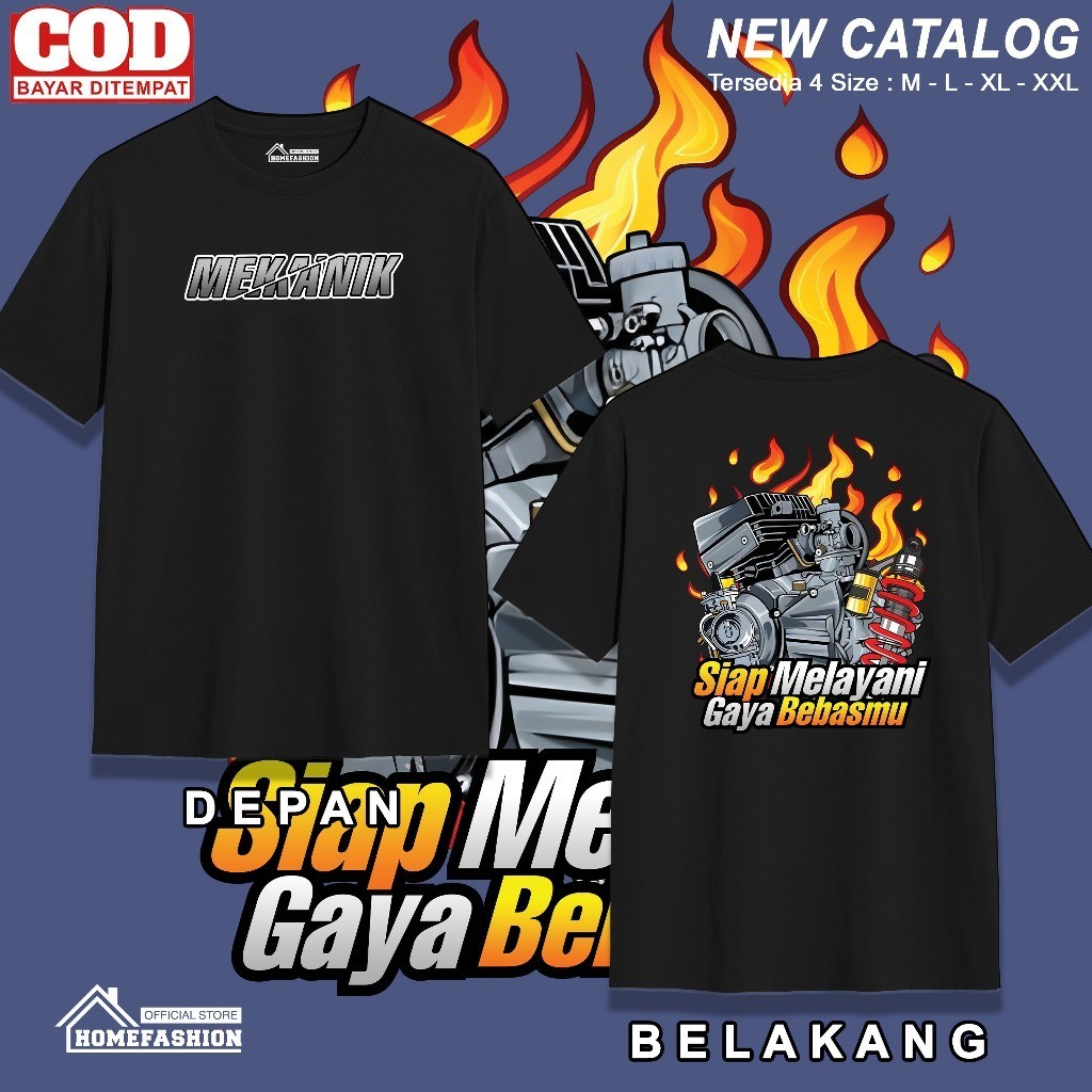Kaos Pria Distro Mekanik Original Murah Baju Oblong | kaos original motif mekanik terbaru | baju ana