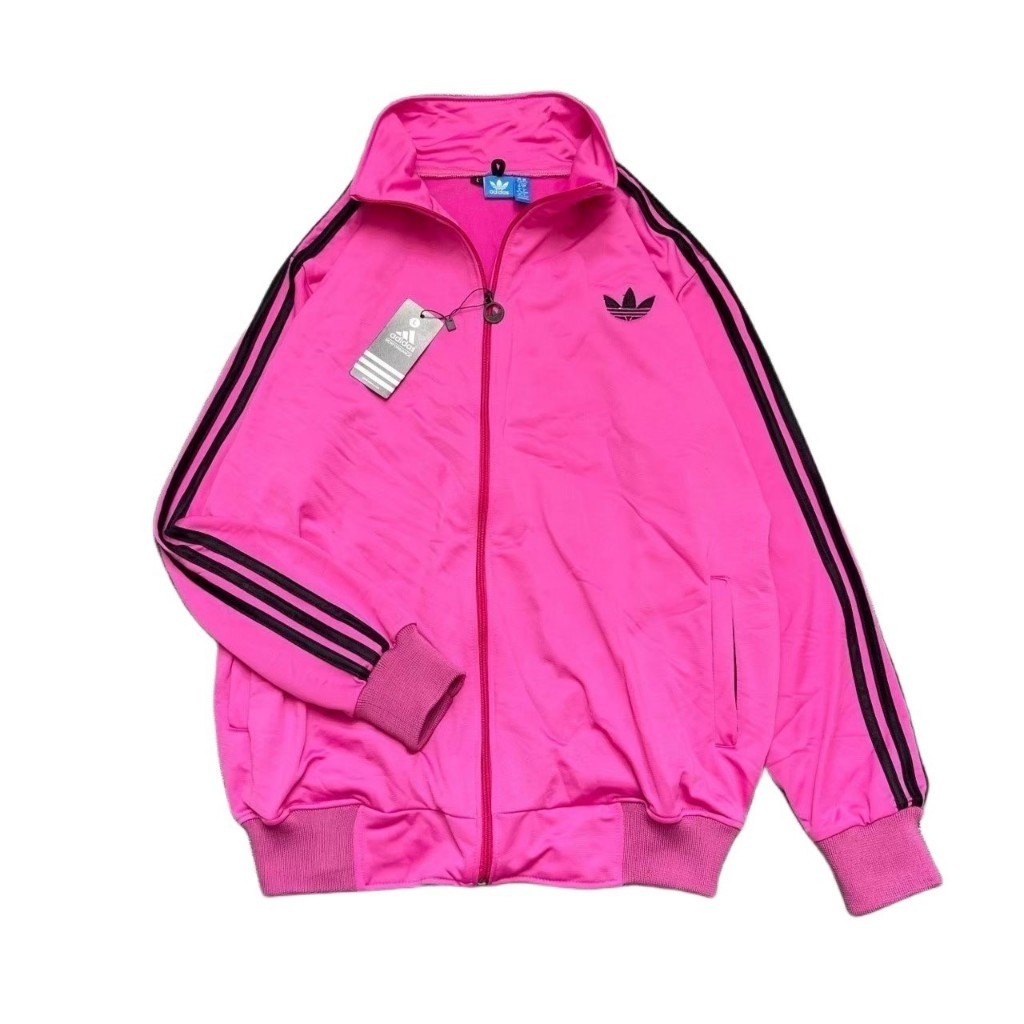 JAKET TRACKTOP ADIDAS FIREBIRD STRIP BLACK ON PINK