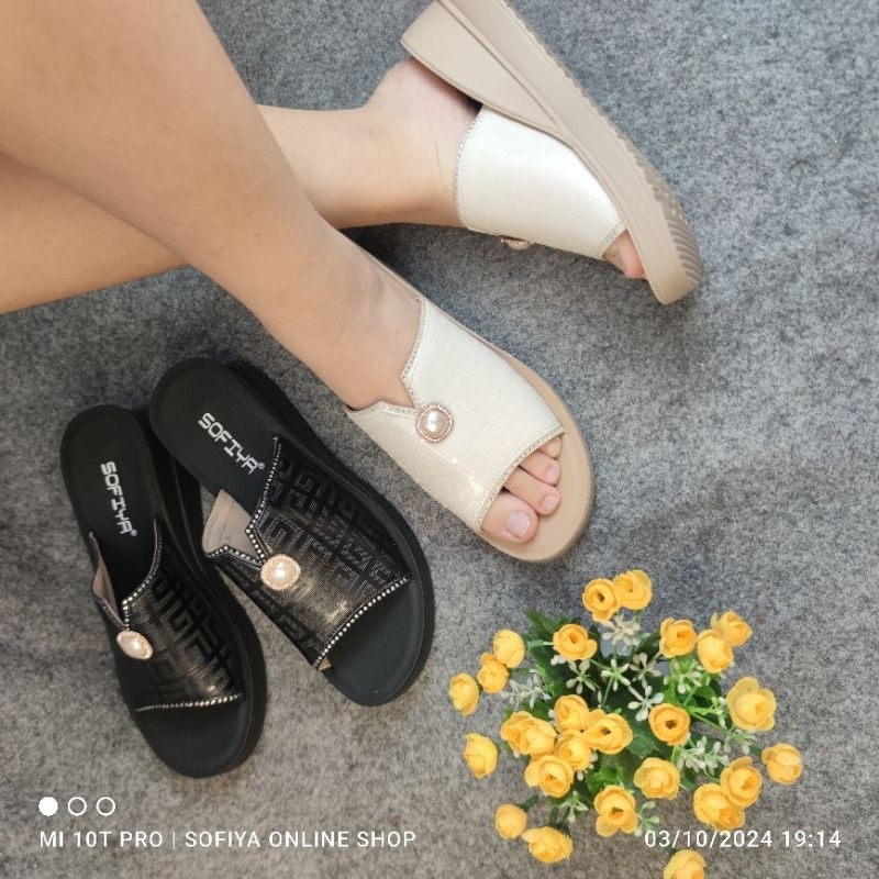 [BISA COD] SOFIYA ORI 6910 82 WEDGES WANITA 5CM / SENDAL WEDGE / SANDAL SLOP