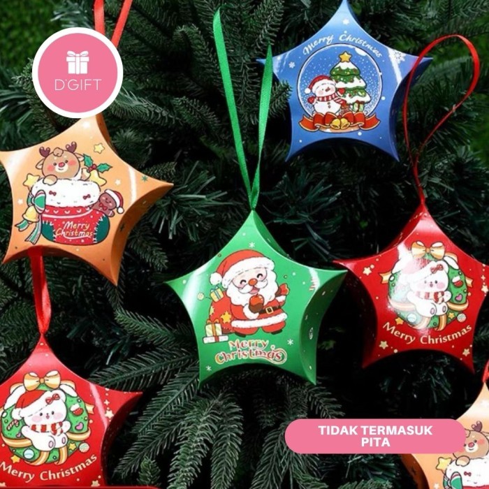

Gift Box Natal Hampers Permen Coklat Mini Box Christmas Dus Tenteng - Star 24 LAS