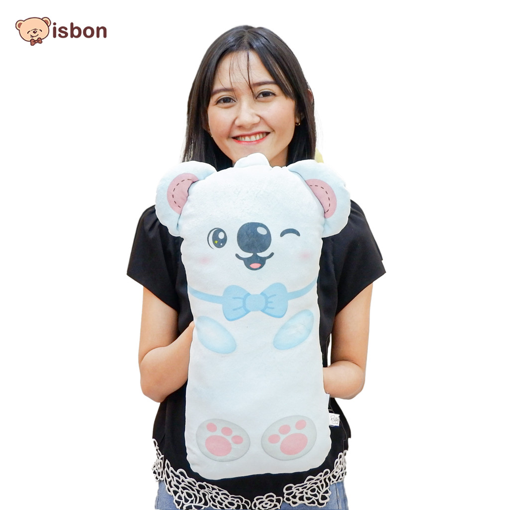Boneka Bantal Anak Perempuan 2tahun Bantal Guling Kecil Mini Bolster Karakter Koala Lucu Warna Biru 
