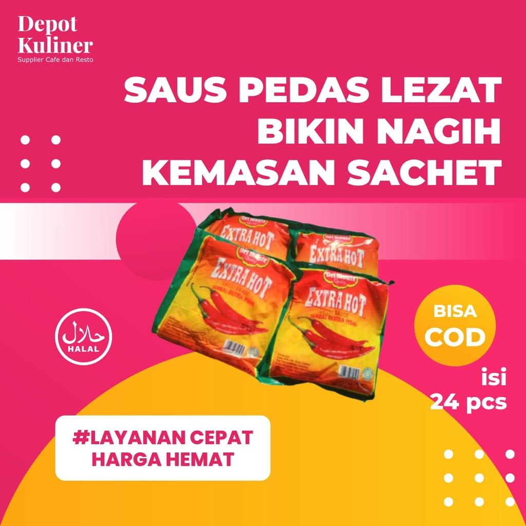 

Delmonte Extra Hot Saus Sambal Sachet isi 24 pcs Del Monte