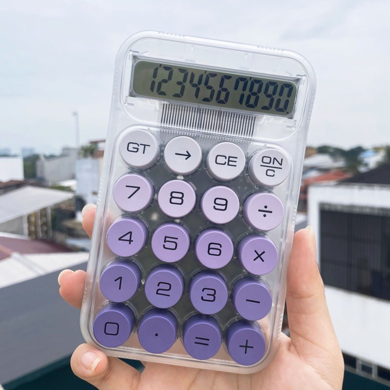 

DEXIN Calculator Model Transparan Kalkulator Model Transparan Terbaru Kalkulator 12 Digit Tampilan HD