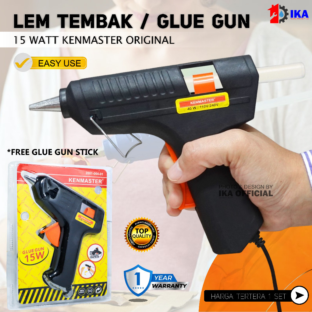 Kenmaster Glue Gun 15 Watt - Pistol Lem Tembak Kenmaster Glue Gun Kenmaster 15 Watt / Alat Lem Temba