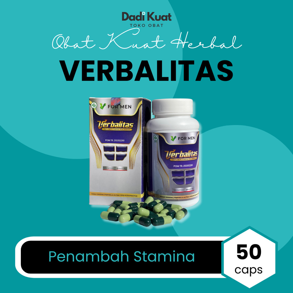 VERBALITAS Herbal Alami BPOM Suplemen Stamina Obat Kuat Pria Tahan Lama