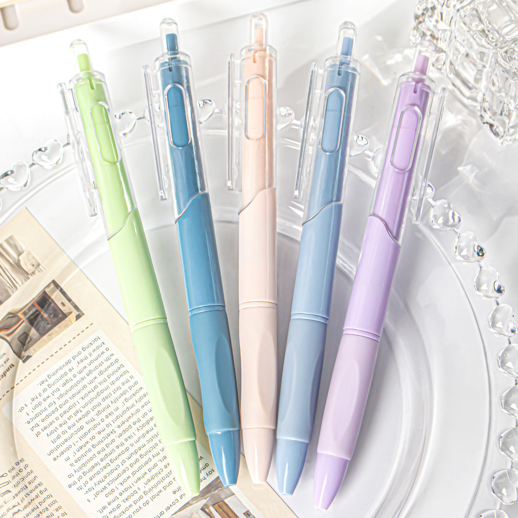 

⭐JOJU⭐ 1 SET ISI 5PCS PULPEN MEKANIK POLOS SOFT COLOR THEME EDITION UJUNG PENA LANCIP