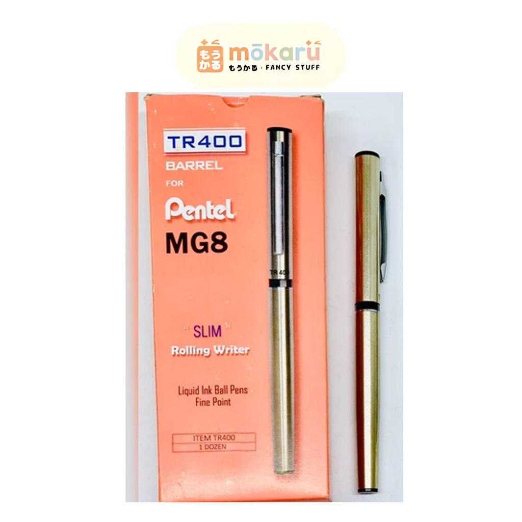 

Pentel MG8 Pen Rolling Writer TR400 Barrel Slim / Pulpen Ballpoint Tanda Tangan Berkualitas