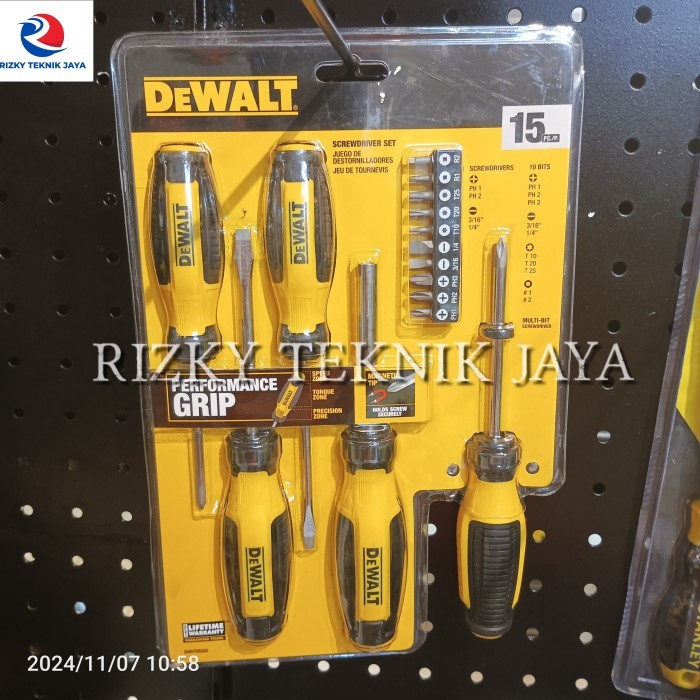 Dewalt  DWHT65202 Screwdriver With Magnetic Tip Set 15pcs X Logam Mulia Baby Gold 0,001 Gram