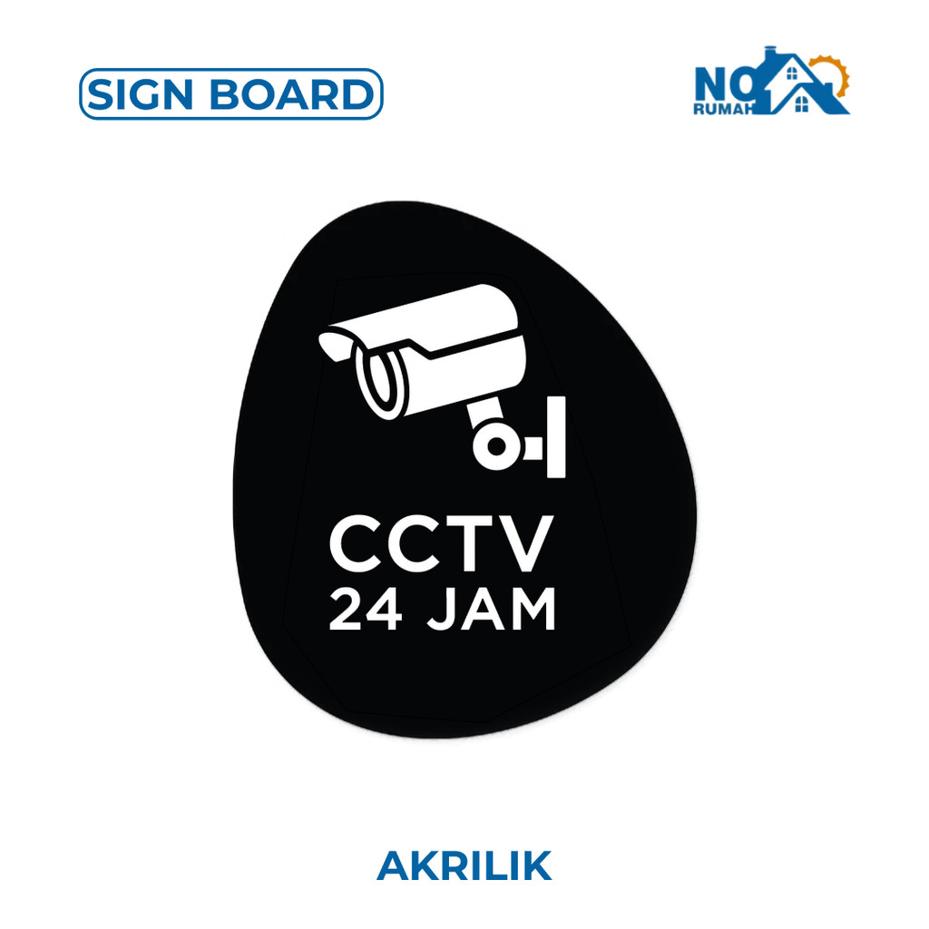 

CCTV 24 Jam Sign Board Akrilik Tempel Signage Dinding Papan Acrylic Restoran Dinding Petunjuk Toko Cafe