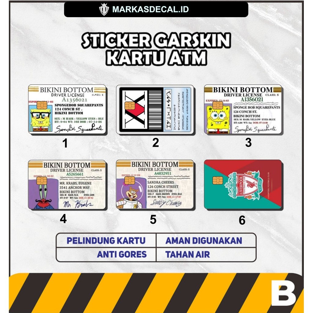Stiker Kartu Atm Garskin Skin Card Atm Custom Bank BCA Prioritas Sticker Kartu Atm Bca | Bri | Mandi