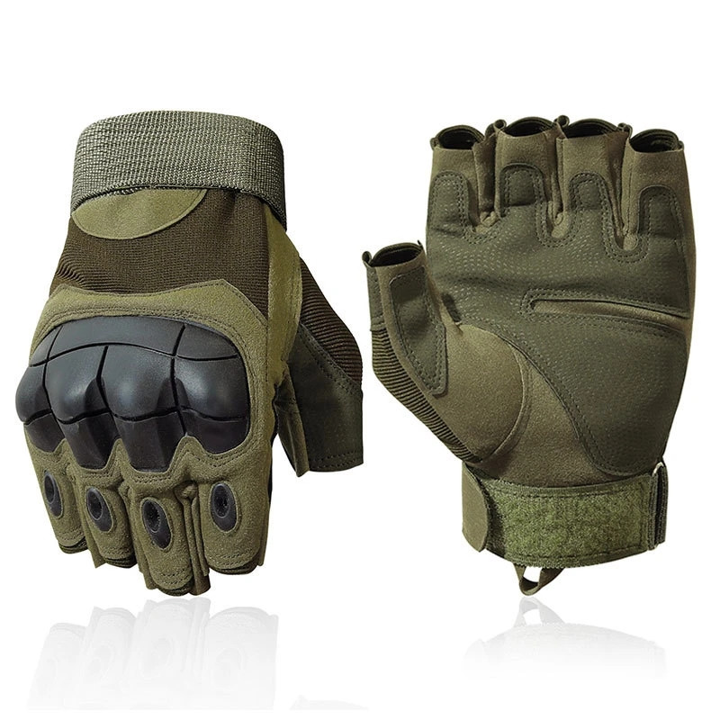 

Outdoor Gloves Hard Knuckle Hunting Riding Hiking Half Finger Gloves Tactical Gloves